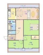 ３LDKの広々とした間取