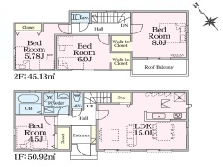 1号棟 間取り図です。