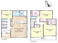用途によって使いやすい間取りです。