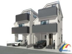 A号棟 カースペース1台、京成稲毛駅、稲毛駅の２駅利用可。
また、稲毛小学校まで徒歩8分、稲毛中学校まで徒歩10分！
スーパーまで徒歩10分、公園まで徒歩1分利便性の高い住環境。
是非、千葉市内で新築一戸建てをお探しの方はお気軽にお問い合わせください。
社員一同心よりお待ちしております。
※現地イメージパース