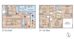 【1号棟】間取図
用途に合わせて使いやすい間取です