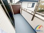 1号棟 広々したバルコニーではお洗濯物を干すのも楽しくなりそうですね！