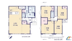 間取り図です。
駐車2台可能で、日差しが差し込む3面採光仕様の明るい広々リビングです。
またWICが2か所付いており帽子やバッグもラクラク収納できます。
船橋市内で新築戸建てをお探しの方は是非、お気軽にお問い合わせください。
お待ちしております。