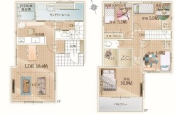 2号棟 間取り図です。
駐車2台可能で、収納スペースがたっぷりの4LDKです。
また開放的でおしゃれな空間を演出する折り上げ天井設計。
生活施設も徒歩圏内に揃う利便性の高い立地です。
是非、浦安市内内覧ご希望の方は是非、お気軽にお問い合わせください。
社員一同、心よりお待ちしております。