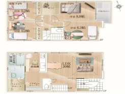 1号棟 間取り図です。
駐車2台可能で、収納スペースがたっぷりの4LDKです。
また開放的でおしゃれな空間を演出する折り上げ天井設計。
生活施設も徒歩圏内に揃う利便性の高い立地です。
是非、浦安市内内覧ご希望の方は是非、お気軽にお問い合わせください。
社員一同、心よりお待ちしております。