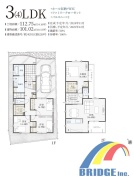 NO,1間取図です。
駐車1台可能で、家族で共有できるファミリークローゼット付き。
主寝室にはWICも付いています。