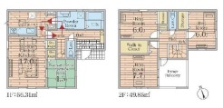 【2号棟】間取図
用途に合わせて使いやすい間取です