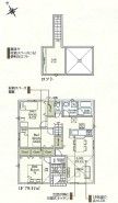 【1号棟】間取図
用途に合わせて使いやすい間取です