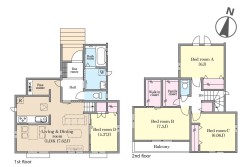 【A号棟】間取図
用途に合わせて使いやすい間取です
